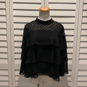 Halogen Ruffle Top lined Top